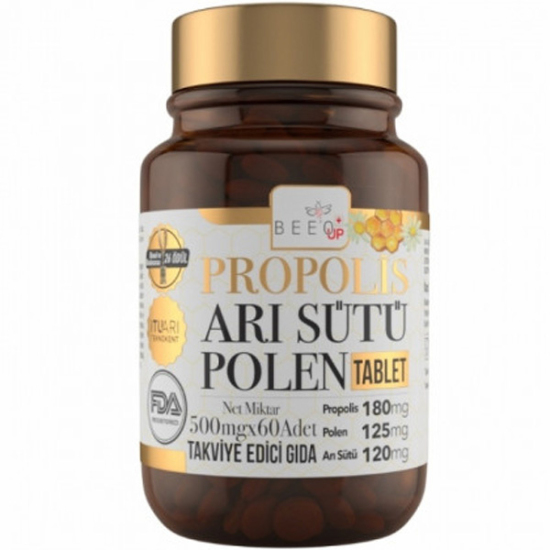 Beeo Up Propolis Arı Sütü Polen Yetişkin 60 Tablet - 1