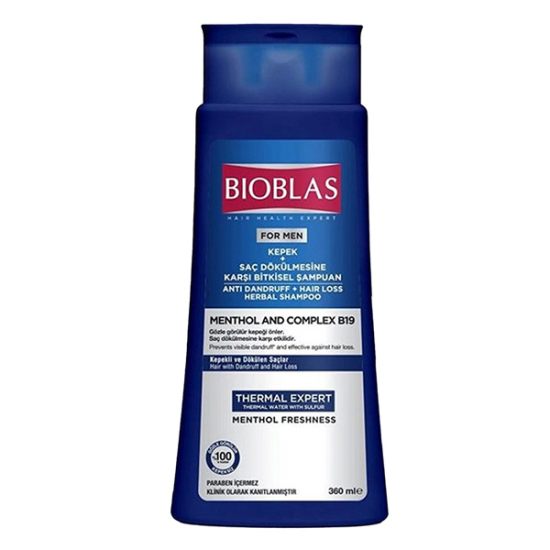 Bioblas Thermal Expert Men Kepek ve Saç Dökülmesine Karşı Şampuan 360 ml - 1