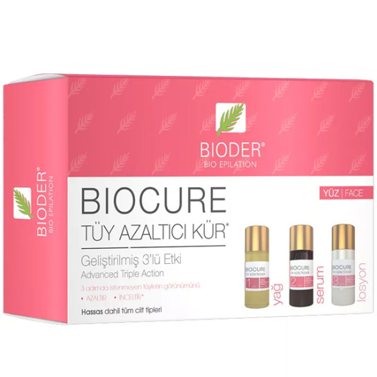 Bioder Biocure Tüy Azaltıcı Kür Yüz İçin 3lü Etki 3 x 5 ML - 1