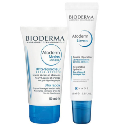 Bioderma Atoderm Hand Cream 50 ml + Atoderm Lip Balm 15 ml Set - Bioderma