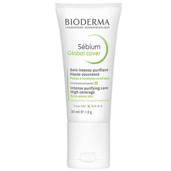 Bioderma Sebium Global Cover 30 ML Yağlı Ciltler İçin Renkli Matlaştırıcı - 1