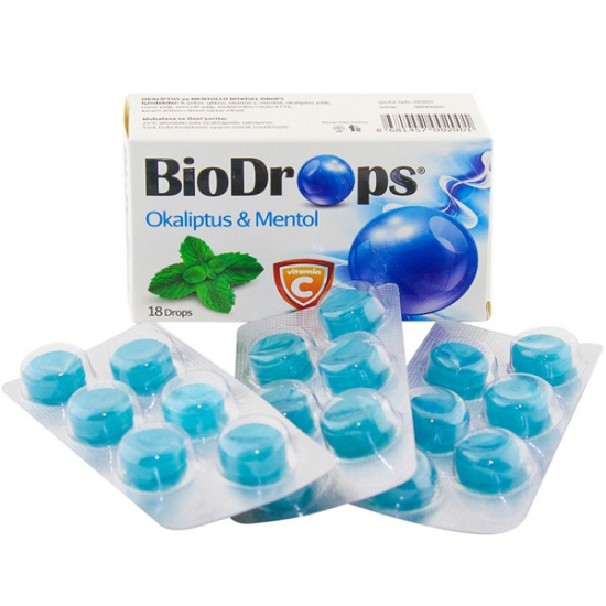 Biodrops Okaliptus C Mentol Pastil 18 Adet - 1