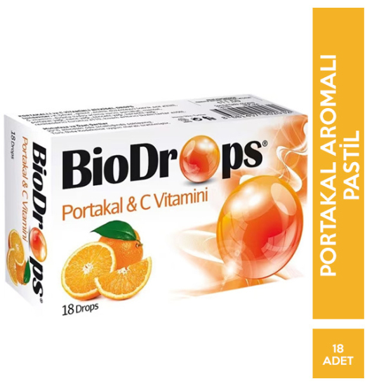 Biodrops Portakal C Vitaminli Pastil 18 Adet - 1