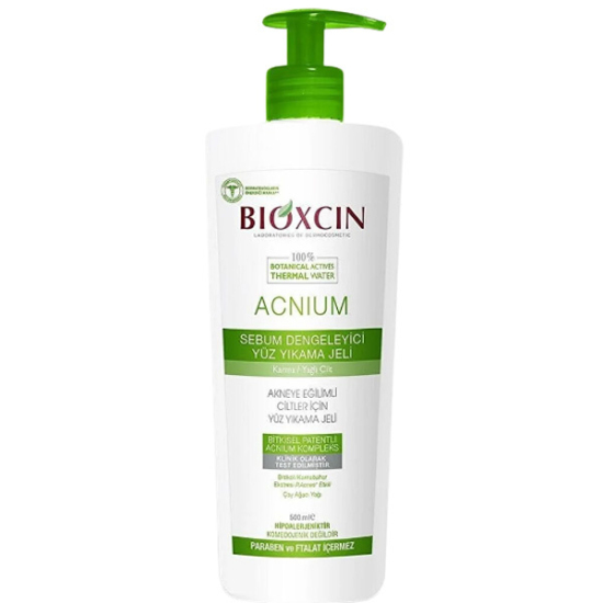 Bioxcin Acnium Sebum Dengeleyici Yüz Yıkama Jeli 500 ml - 1