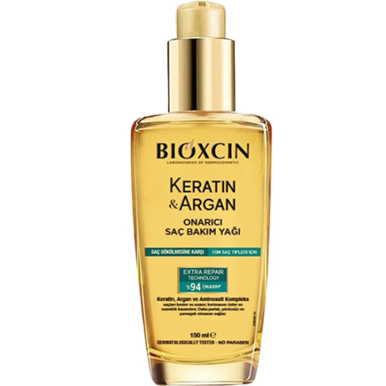 Bioxcin Keratin ve Argan Onarıcı Saç Bakım Yağı 150 ml - 1