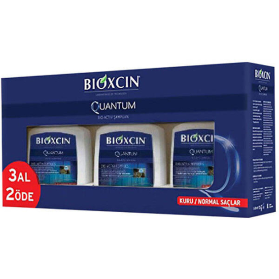 Bioxcin Quantum 3 AL 2 Öde Kuru ve Normal Saçlar İçin Şampuan 300 ml Dökülme Önleyici Şampuan - 1