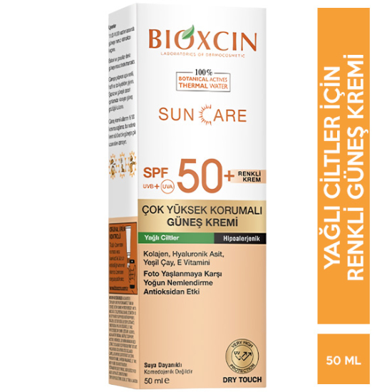 Bioxcin Sun Care Yağlı Ciltler için Renkli Güneş Kremi SPF 50+ 50 ml - 1