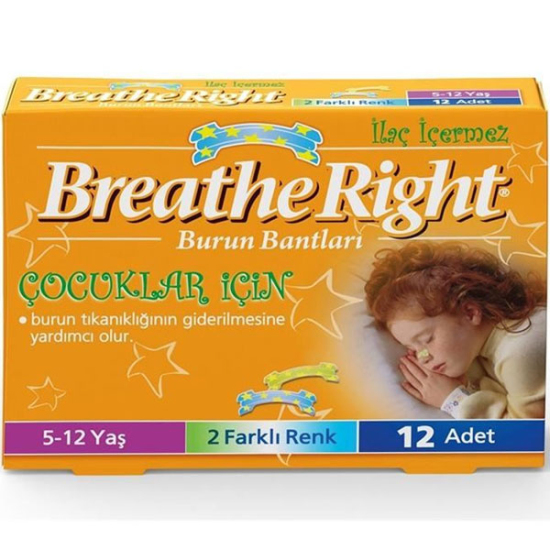 Breathe Right Çocuklar İçin 12 Adet Burun Bandı - 1