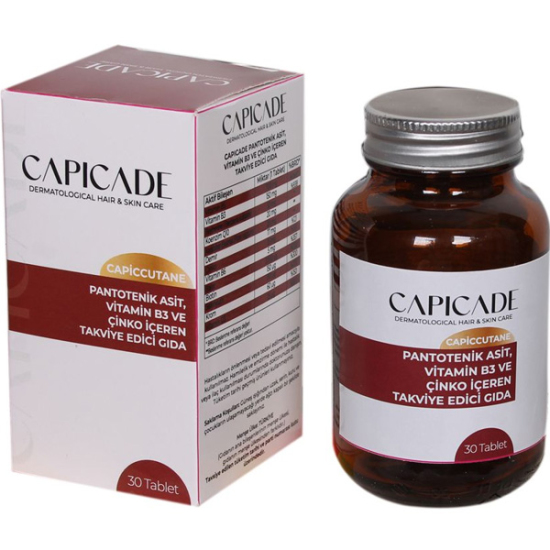 Capicade Capiccutane Pantotenik Asit Vitamin B3 Ve Çinko 30 Tablet - 1