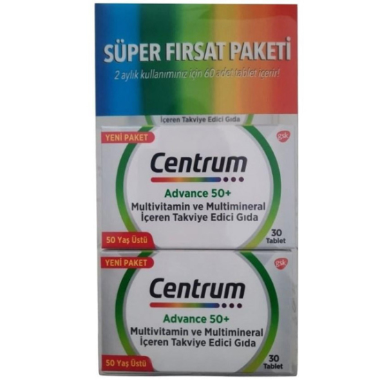 Centrum Advance 50 Yaş Üstü 30 Tablet - İkili Süper Fırsat Paketi - 1