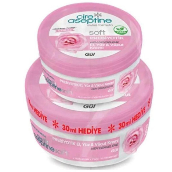 Cire Aseptine Soft Gül Özlü Prebiyotik Krem 100 ml + 30 ml - 1