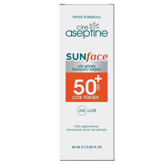 Cire Aseptine Sunface Yüz Koruyucu Losyon SPF50 60 ml - 1