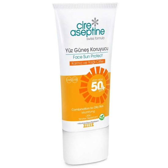 Cire Aseptine Yüz Güneş Koruyucu SPF50 50 ml Karma Yağlı Ciltler - 1