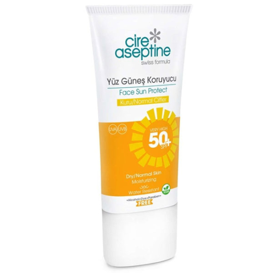 Cire Aseptine Yüz Güneş Koruyucu SPF50 50 ml Kuru Normal Ciltler - 1