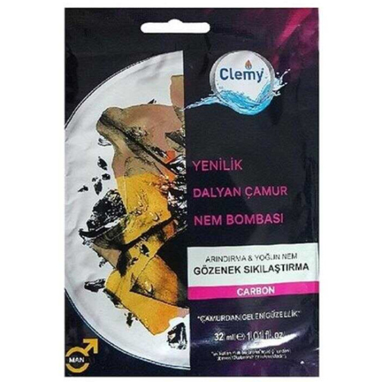 Clemy Dalyan Çamuru Karbon Maske 32 ml - 1