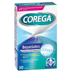 Corega Diş Protezi Beyazlatıcı Temizleyici 4ü 1 Arada 30 Tablet - Corega