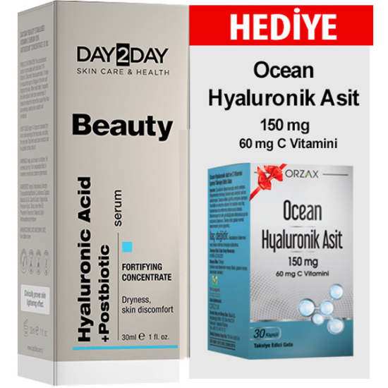 Day2Day Hyaluronic Acid Serum 30 ml + Ocean Hyaluronik Asit 30 Kapsül - 1