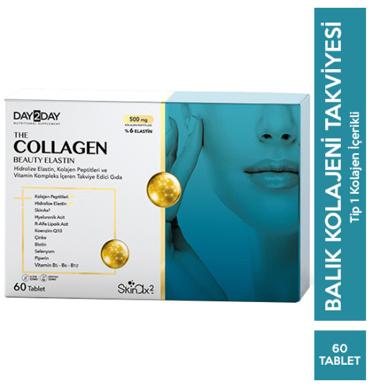 Day2day The Collagen Beauty Elastin 500 mg 60 Tablet Kolajen Takviyesi - 1