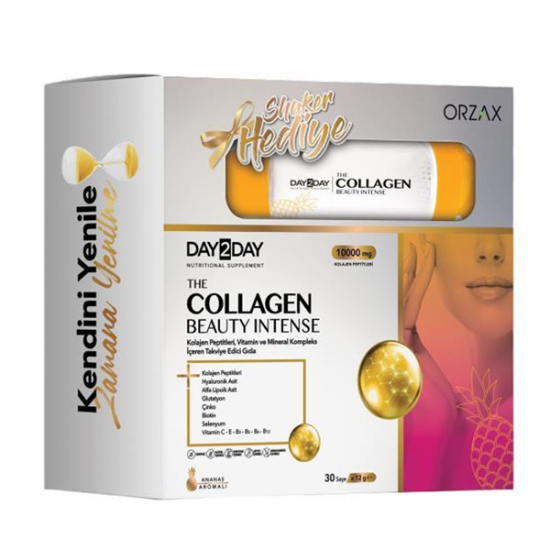 Day2Day The Collagen Beauty Intense Ananas Aromalı 30 Saşe Shaker Hediyeli - 1