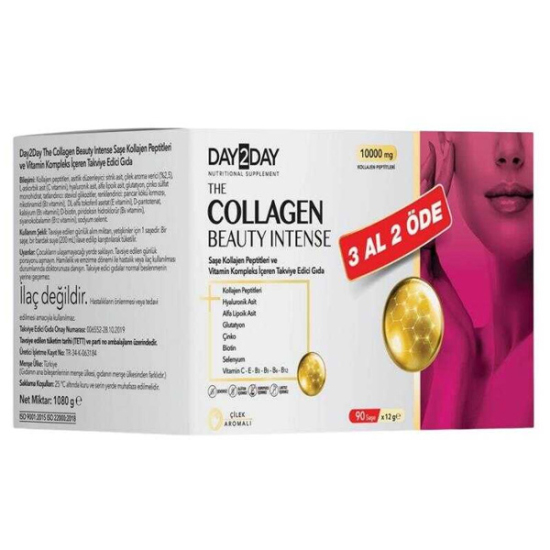 Day2Day The Collagen Beauty İntense Çilek Aromalı 10000 mg 30 Saşe - 3 Al 2 Öde - 1