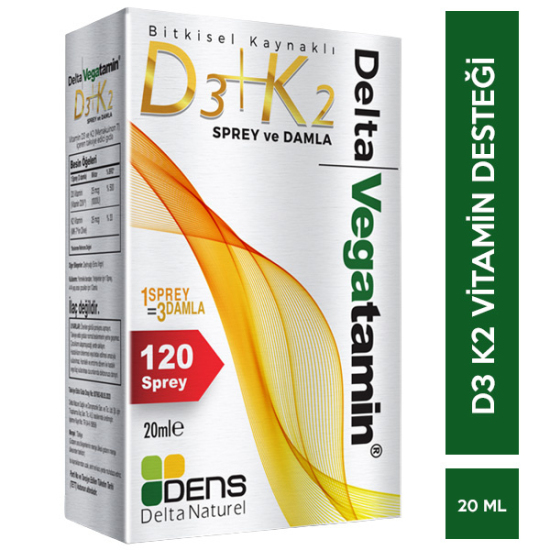 Delta Vegatamin D3K2 120 Sprey Damla 20 ML D3 K2 Vitamini - 1