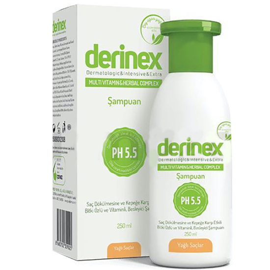 Derinex Saç Bakım Şampuanı Yağlı Saçlar İçin 250 ml - 1