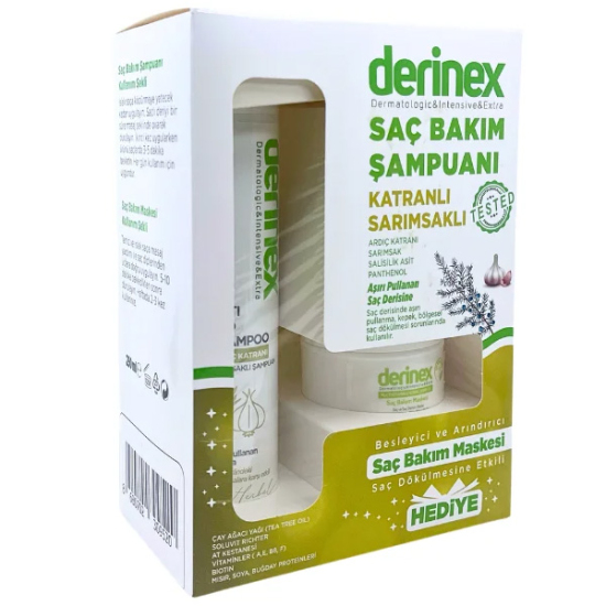 Derinex Saç Maskesi 120 ml ve Derinex Katranlı Şampuan 250 ml - 1