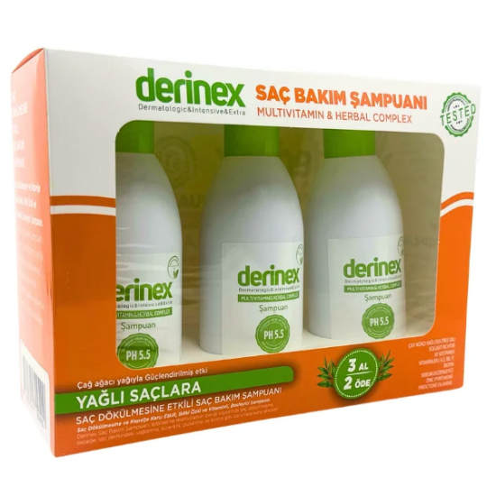 Derinex Yağlı Saçlar İçin Şampuan 250 ml 3 Al 2 Öde - 1