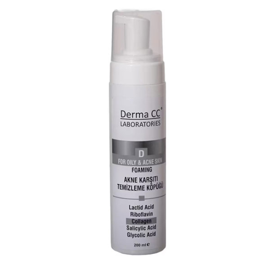 Derma CC Laboratories For Oily Acne Skin Foaming Akne Karşıtı Cilt Temizleme Köpüğü 200 ml - 1