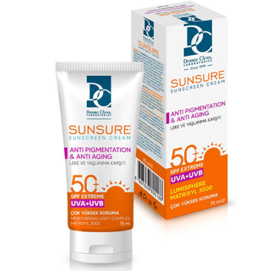 Dermo Clean Sunsure Anti Pigmentation Anti Aging SPF50 Sunscreen Cream 75 ml - 1
