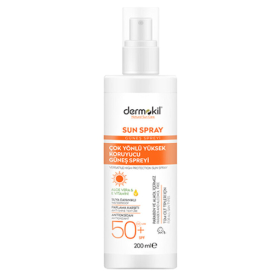 Dermokil Sun Sprey Çok Yönlü Yüksek Koruyucu Güneş Spreyi SPF50 200 ml - 1