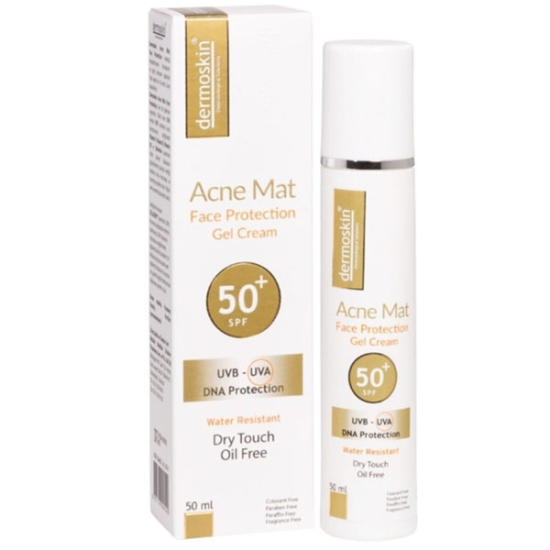 Dermoskin Acne Mat Face Protection Gel Cream Spf 50 50 ML Güneş Kremi - 1
