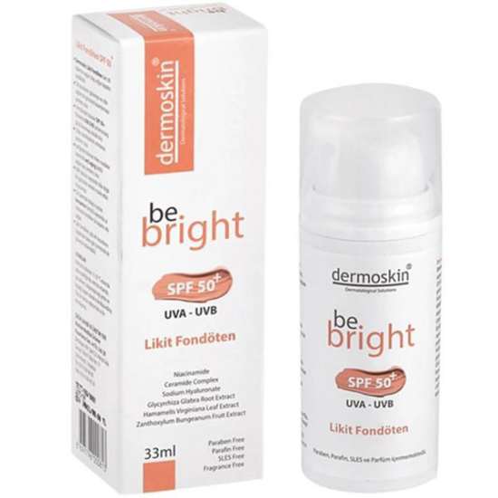 Dermoskin Be Bright SPF 50 Likit Fondöten 33 ML Medium - 1
