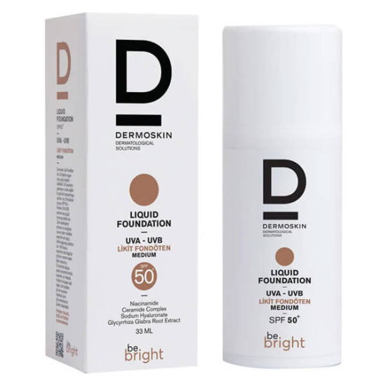 Dermoskin Be Bright SPF 50 Likit Fondöten 33 ML Medium - 1