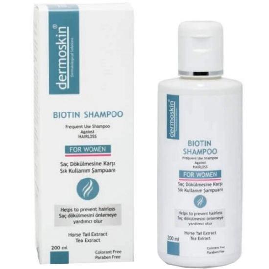 Dermoskin Biotin Shampoo For Women 200 ML Kadınlara Özel Dökülme Önleyici Şampuan - 1
