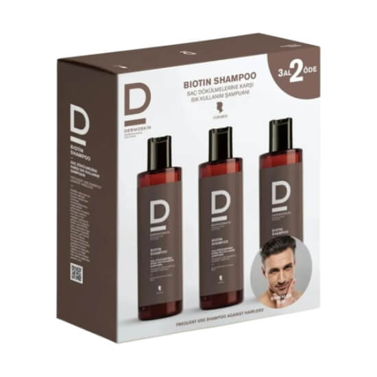 Dermoskin Biotin Shampoo For Men 200 ML 3 Al 2 Öde Erkeklere Özel Dökülme Önleyici Şampuan - 1