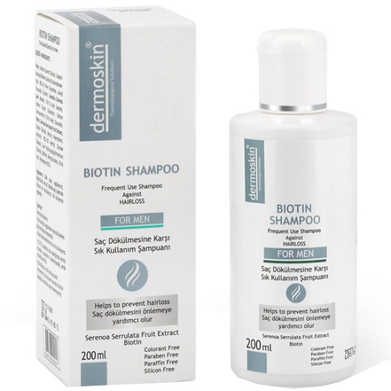 Dermoskin Biotin Shampoo For Men 200 ML Erkeklere Özel Dökülme Önleyici Şampuan - 1