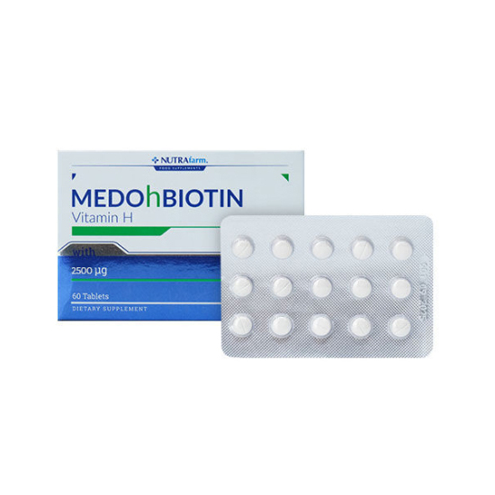 Dermoskin Medohbiotin Biotin 2,5 mg 60 Tablet Biotin Takviyesi - 1