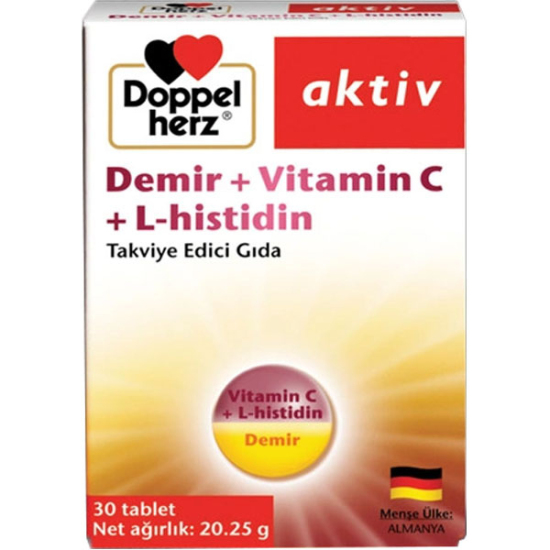 Doppelherz Aktiv Demir Vitamin C L-Histidin 30 Tablet - 1