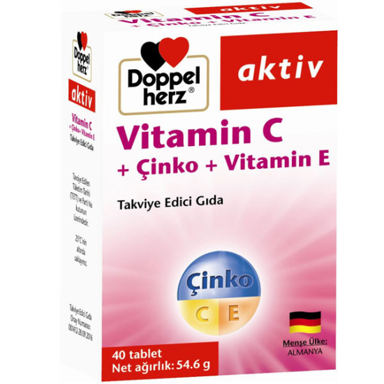 Doppelherz Vitamin C Çinko Vitamin E 40 Tablet - 1