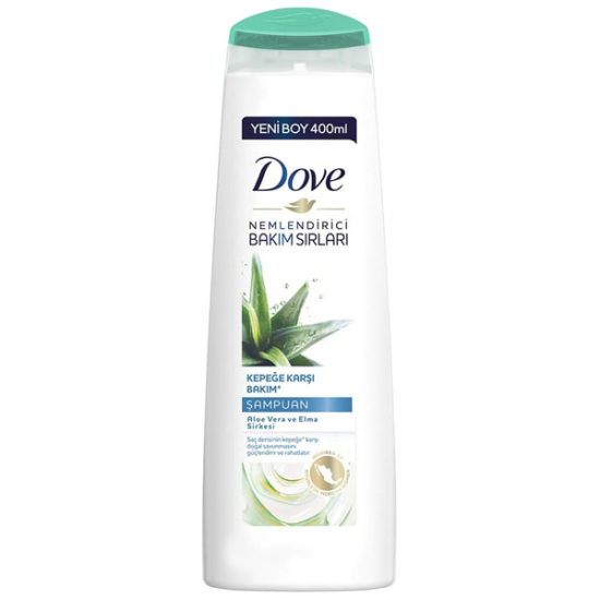 Dove Şampuan Aloe Vera Elma Sirkesi Kepeğe Karşı Bakım 400 ml - 1