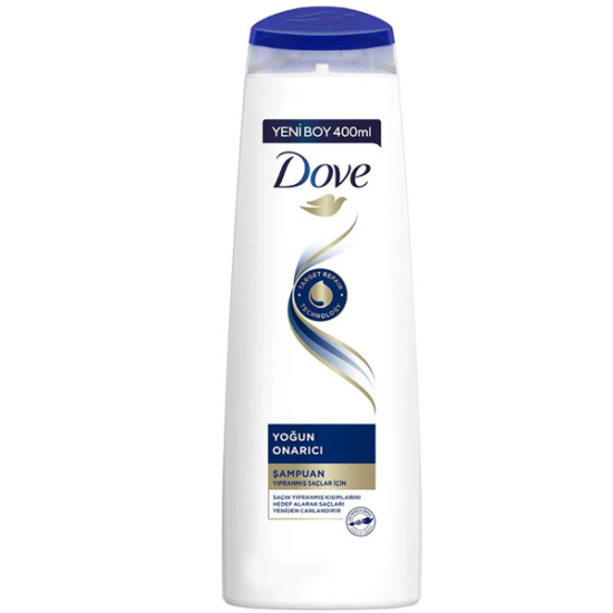 Dove Yıpranmış Saçlar İçin Yoğun Onarıcı Şampuan 400 ml - 1