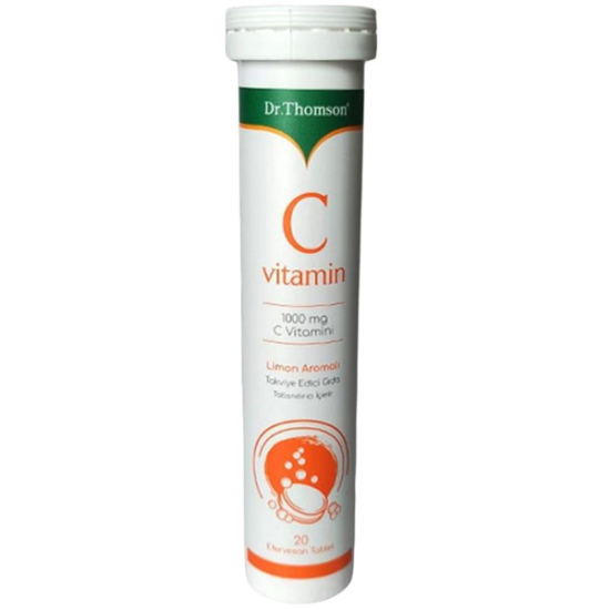 Dr Thomson Vitamin C Limon Aromalı 1000 Mg 20 Efervesan Tablet - 1