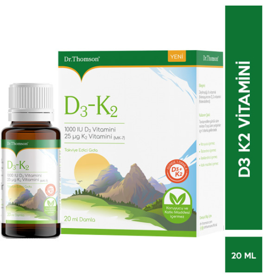 Dr Thomson Vitamin D3 K2 Damla 20 ML D3 K2 Vitamini - 1