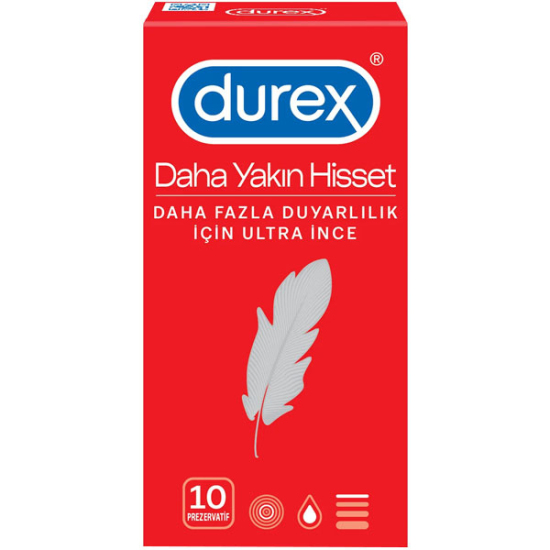 Durex Daha Yakın Hisset Prezervatif 10 lu - 1