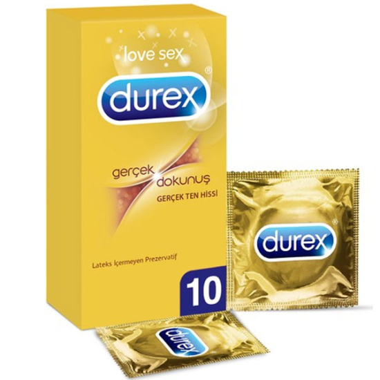 Durex Gerçek Dokunuş Ultra Kaygan Prezervatif 10 lu - 1