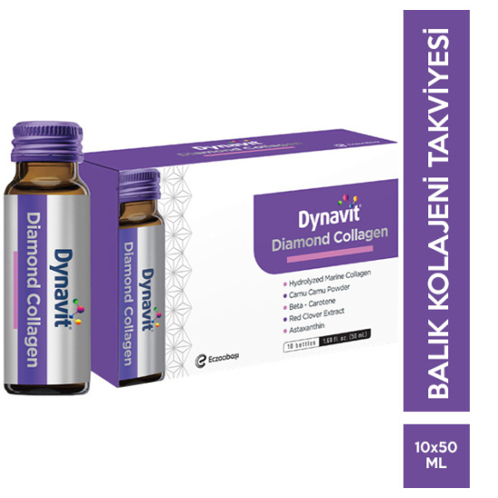 Dynavit Diamond Collagen Sıvı Takviye Edici Gıda 10 x 50 ML - 1