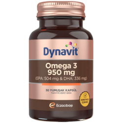 Dynavit Omega 3 950 mg Takviye Edici Gıda 30 Yumuşak Kapsül Omega 3 Takviyesi - Eczacıbaşı