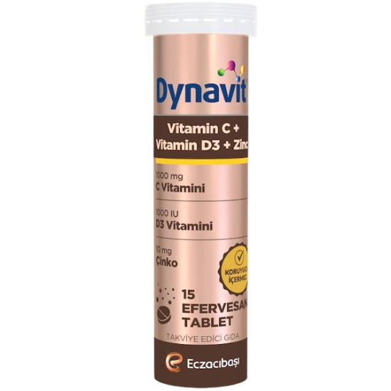 Dynavit Vitamin C D Çinko 15 Efervesan Tablet - 1