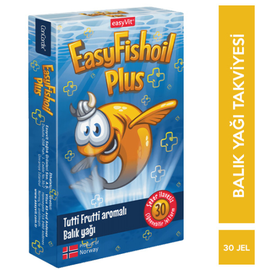 Easy Fish Oil Plus Tutti Frutti Aromalı 30 Çiğnenebilir Jel - 1